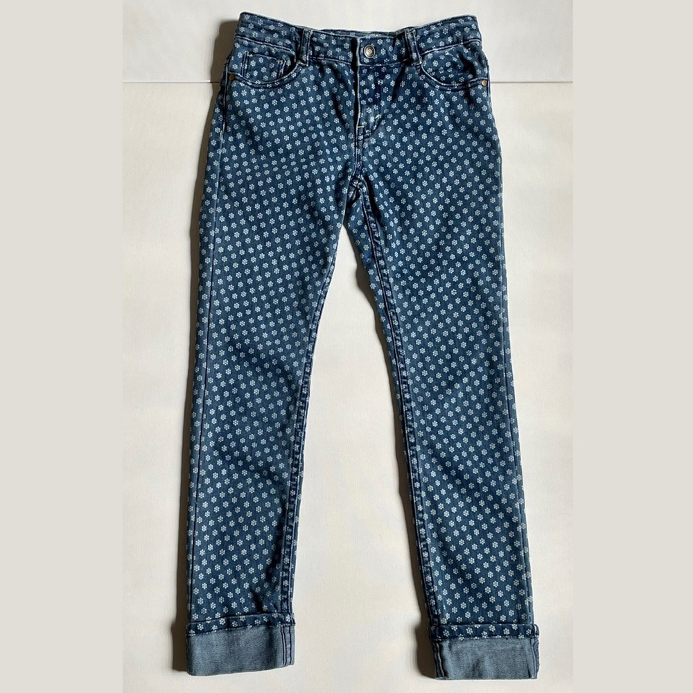 Gymboree Super Skinny Jeans with Small Flower Pattern Size 10
